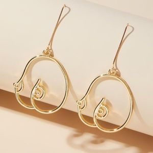 abstract boob earrings